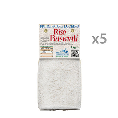 Riso 5 confezioni - Riso Basmati 1 kg