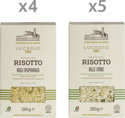 Risotti 9 confezioni miste 250 gr: Risotto Asparagi - Risotto Erbe