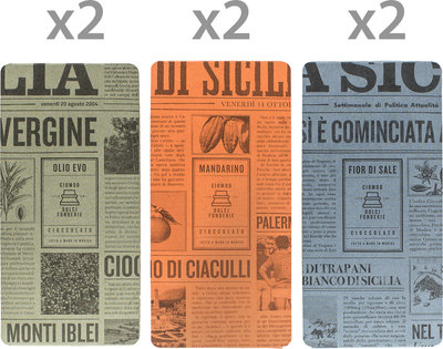 Cioccolato 6 tavolette miste "Mix Sicilia": 2 Cioccolato con olio Evo DOP dei Monti Iblei - 2 Cioccolato con Mandarino tardivo di Ciaculli - 2 Cioccolato con fior di sale di Trapani