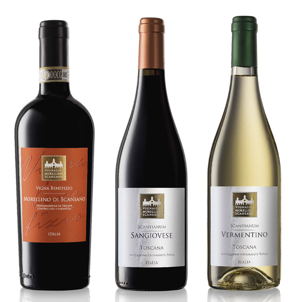 Image of 3 bottiglie miste: "Vigna Benefizio" 2020 - Sangiovese 2020 - Vermentino 2020