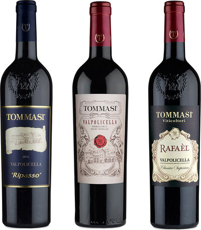 Vini rossi 3 bottiglie miste: Ripasso della Valpolicella Classico DOC 2021 - Valpolicella DOC 2023 - Rafael Valpolicella Classico Superiore DOC 2022