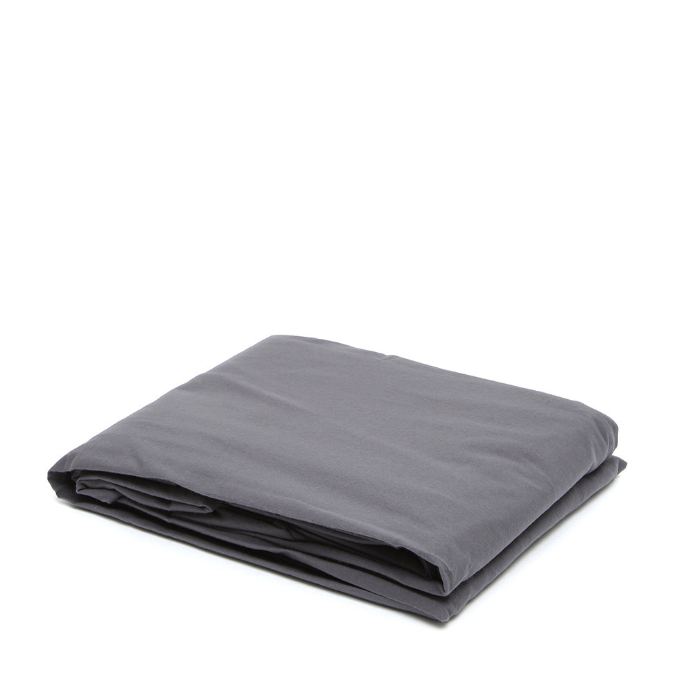 Lenzuolo con angoli matrimoniale caldo cotone, grigio fumo - Caldo cotone