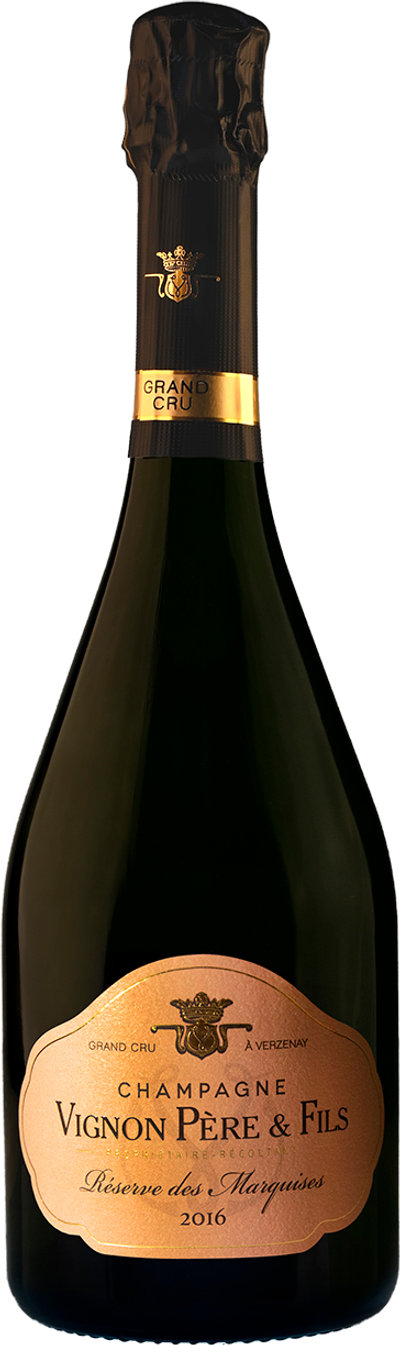Bollicine 1 bottiglia Magnum 1,5 lt - Magnum – Champagne Vignon pére et fils - Reserve des Marquises – extra brut - grand cru