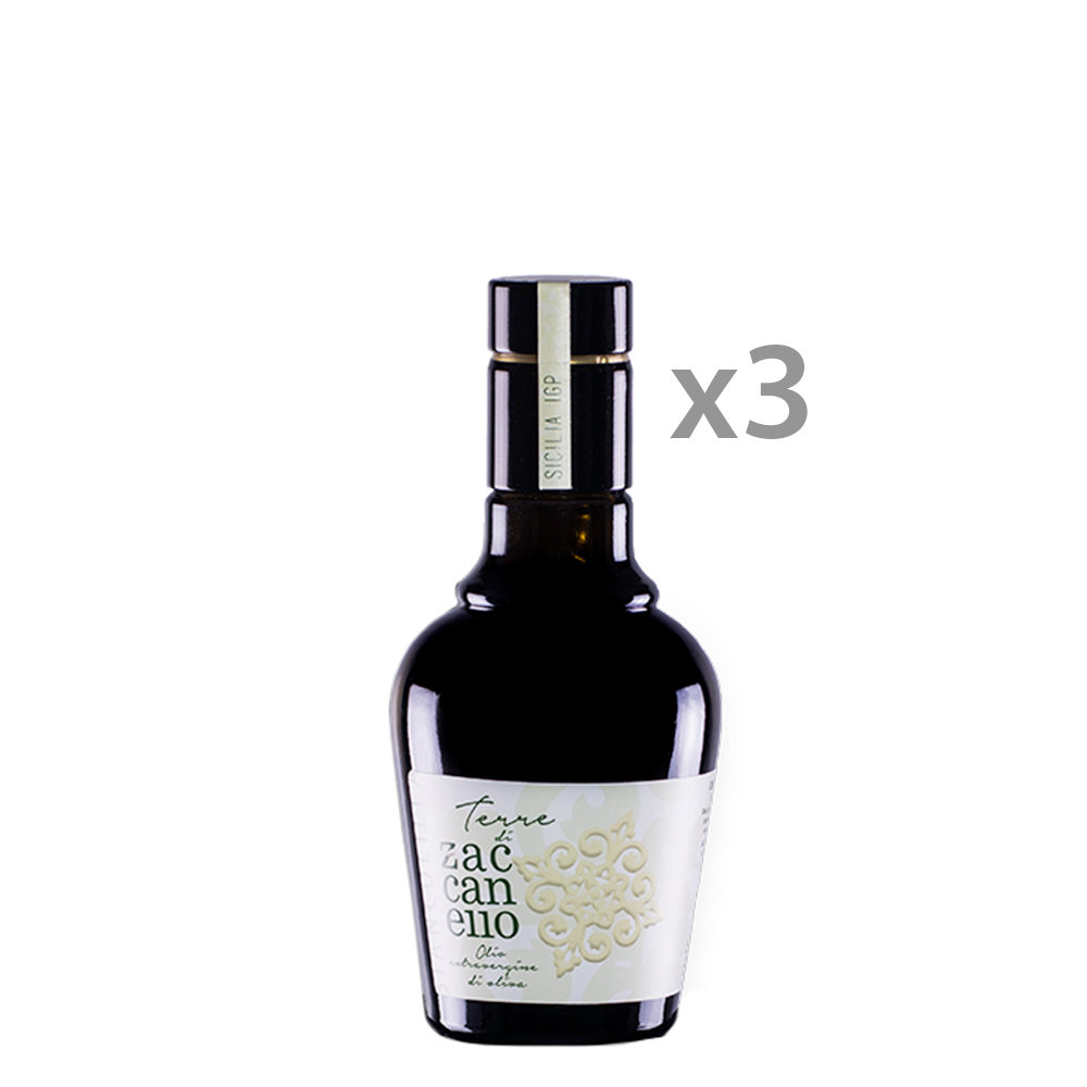 3 bottiglie - Olio EVO monocultivar Biancolilla 250 ml