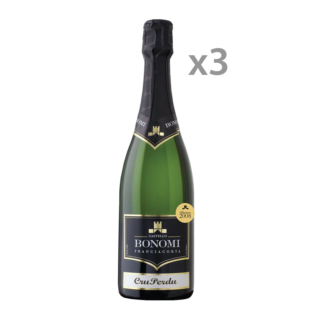 3 bottiglie Cruperdu Brut DOCG riserva 2008