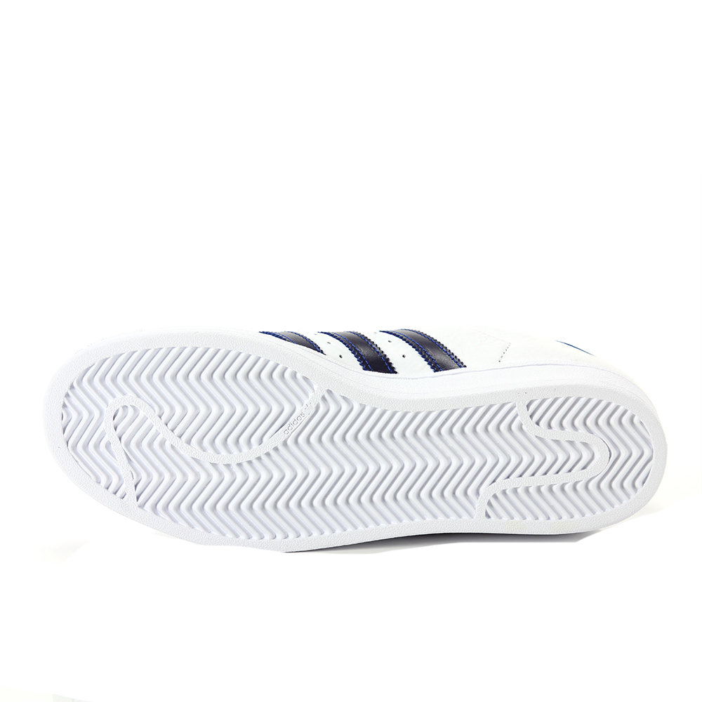 scarpe superstar bianche e blu