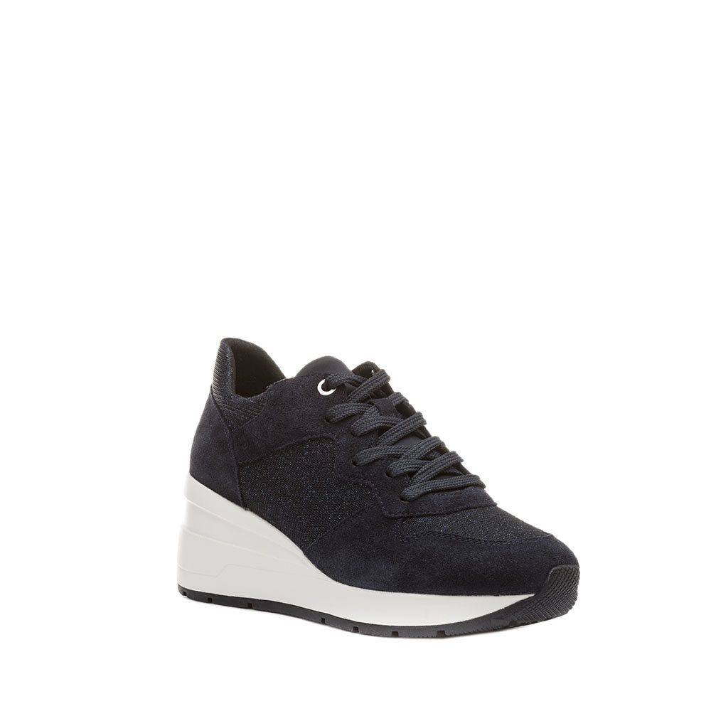 Sneakers con zeppa con pelle blu e Pitillo tritato - Paula Alonso | Negozio  on-line