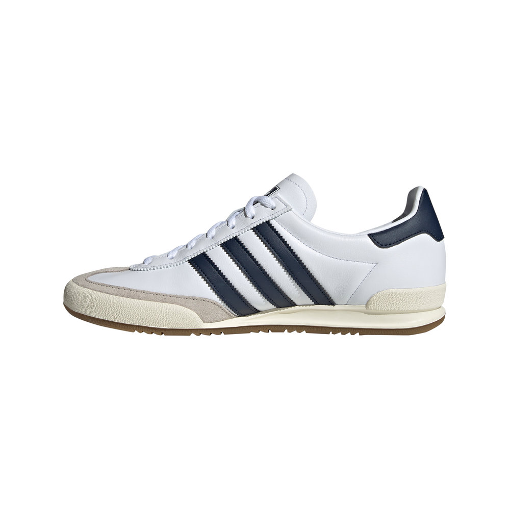 adidas bianche con strisce blu