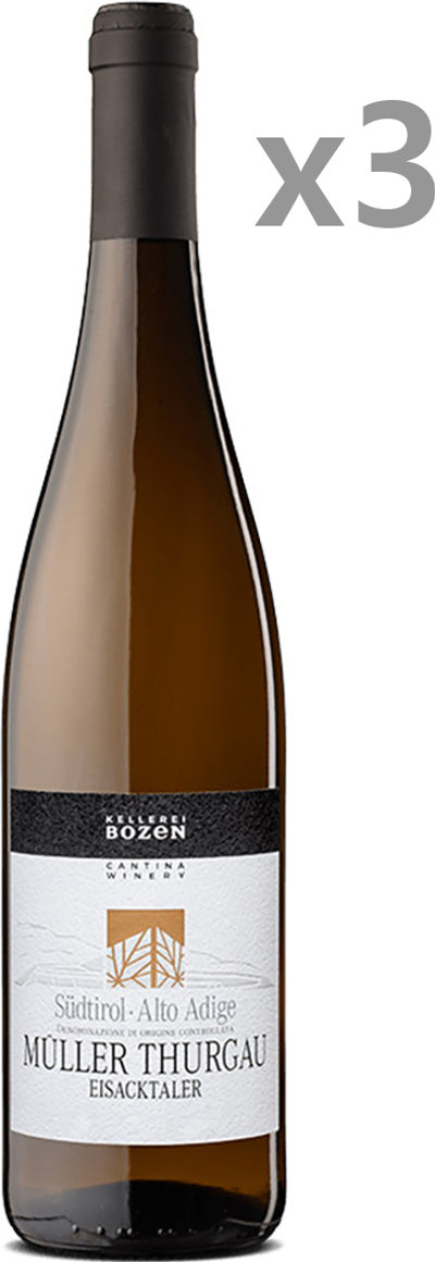 Vini bianchi 3 bottiglie - Muller Thurgau Valle Isarco DOC 2021