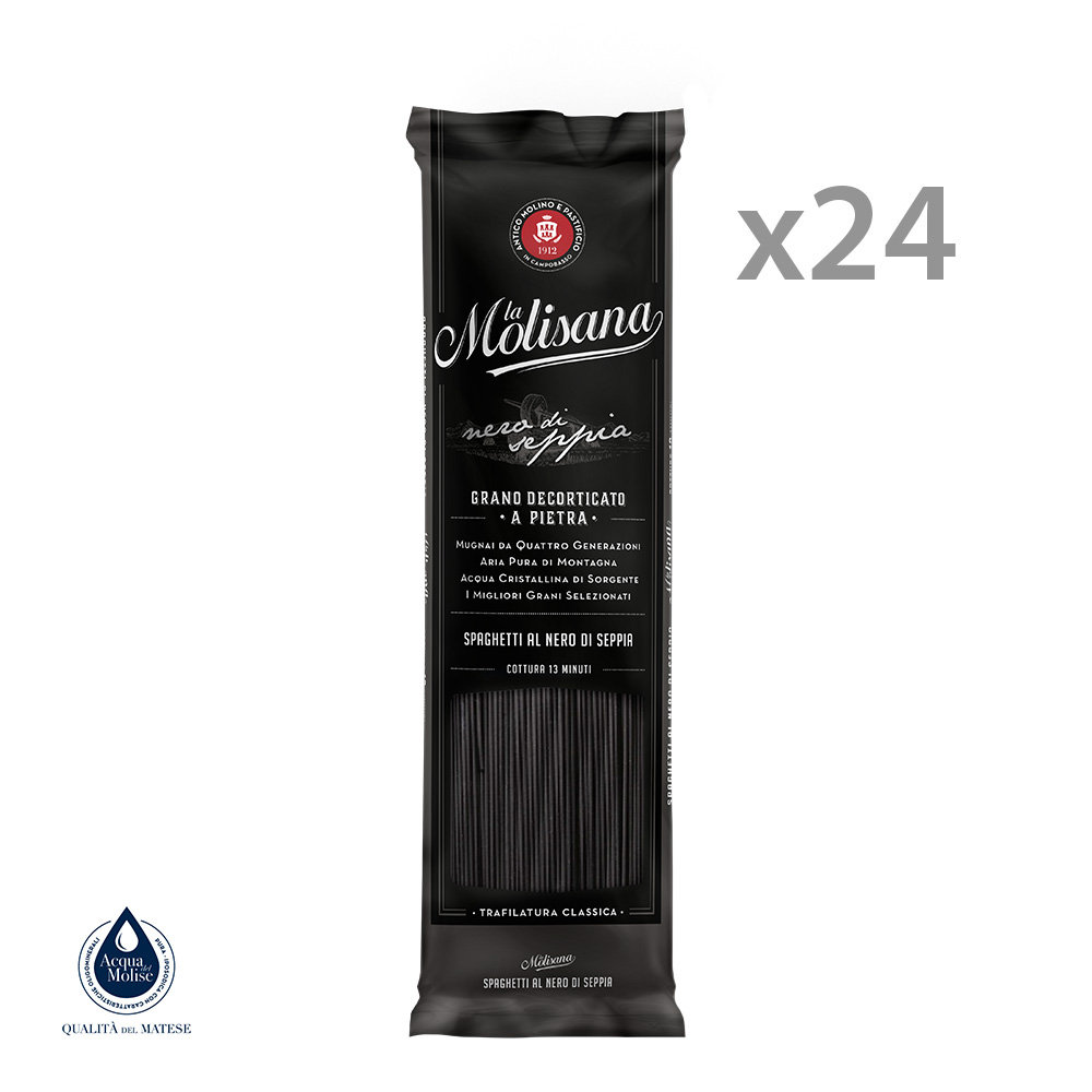 24 confezioni Spaghetti al Nero di Seppia 500 gr La Molisana