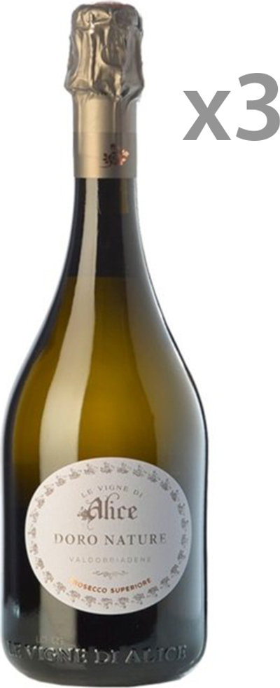 Bollicine 3 bottiglie - "Doro" Conegliano Valdobbiadene Prosecco Superiore Nature DOCG 2023