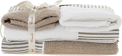 Tessili Set viso + ospite AMY, bianco/creta