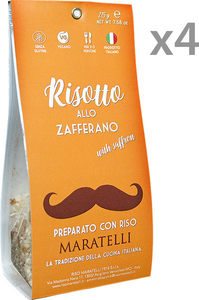 Risotti 4 confezioni - Risotto Zafferano 215 gr