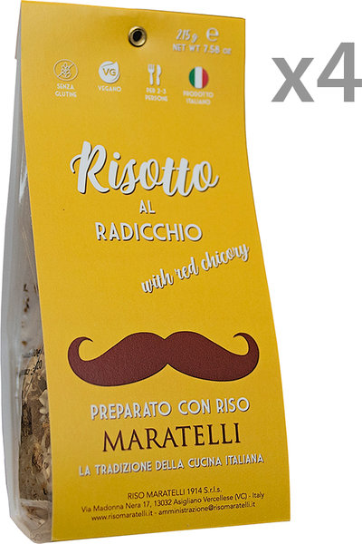 Risotti 4 confezioni - Risotto Radicchio 215 gr