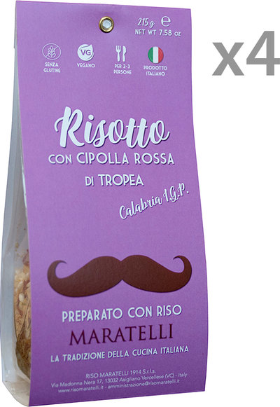 Risotti 4 confezioni - Risotto Cipolla Rossa di Tropea IGT 215 gr