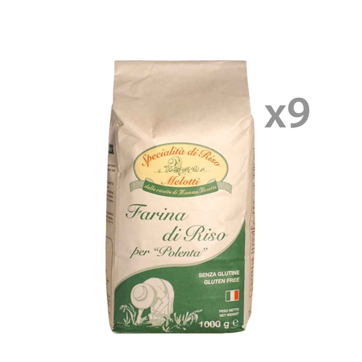 9 confezioni - Polenta di Riso 1 kg