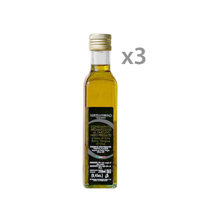 3 bottiglie - Condimento aromatizzato al Tartufo Nero Pregiato 250 ml