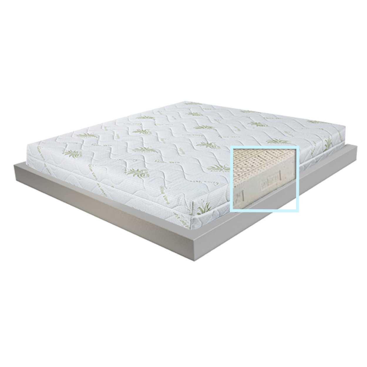 Materasso Culla Sfoderabile Aloe Vera - 60x125cm, Altezza 12cm, Lavabile - Foto 5