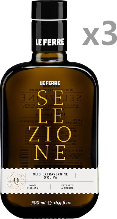 Olio EVO 3 bottiglie - Olio Extravergine d'Oliva da 0,50 lt. "SELEZIONE"