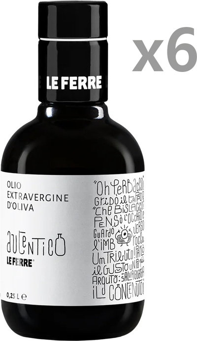 Olio EVO 6 bottiglie - Olio Extravergine d'Oliva da 0,25 lt. "AUTENTICO"