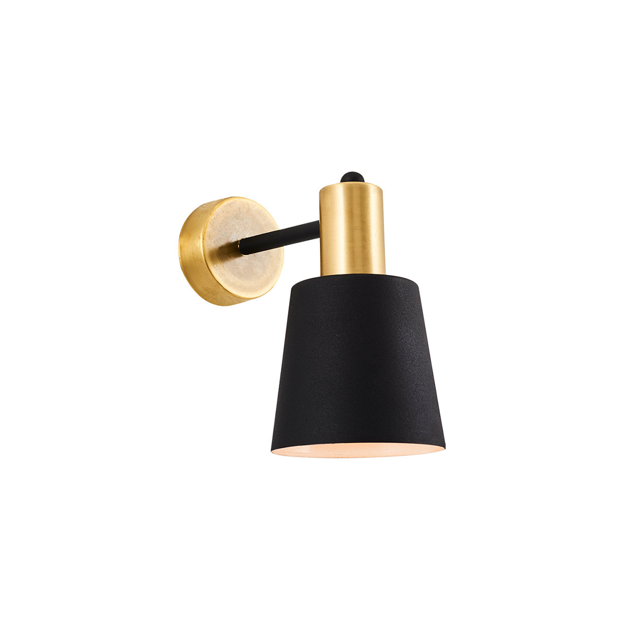 Lampada da parete Petra, nero/oro - Arredare Casa