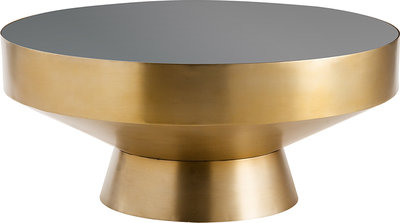 Tavolini Tavolino TEBE, oro spazzolato / nero opaco