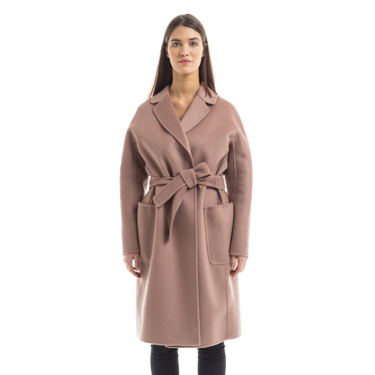 Cappotto in misto cashmere rosa antico - Max Mara