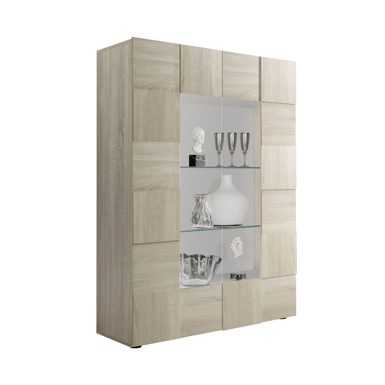 Credenza/Vetrina BRAMON, rovere Design moderno