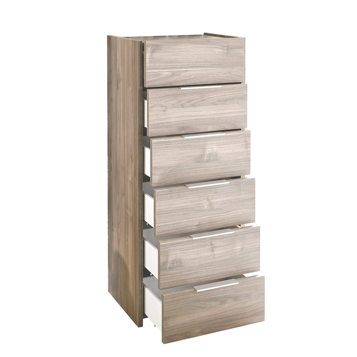 Settimino 6 drawers DURBAN, light walnut Design moderno