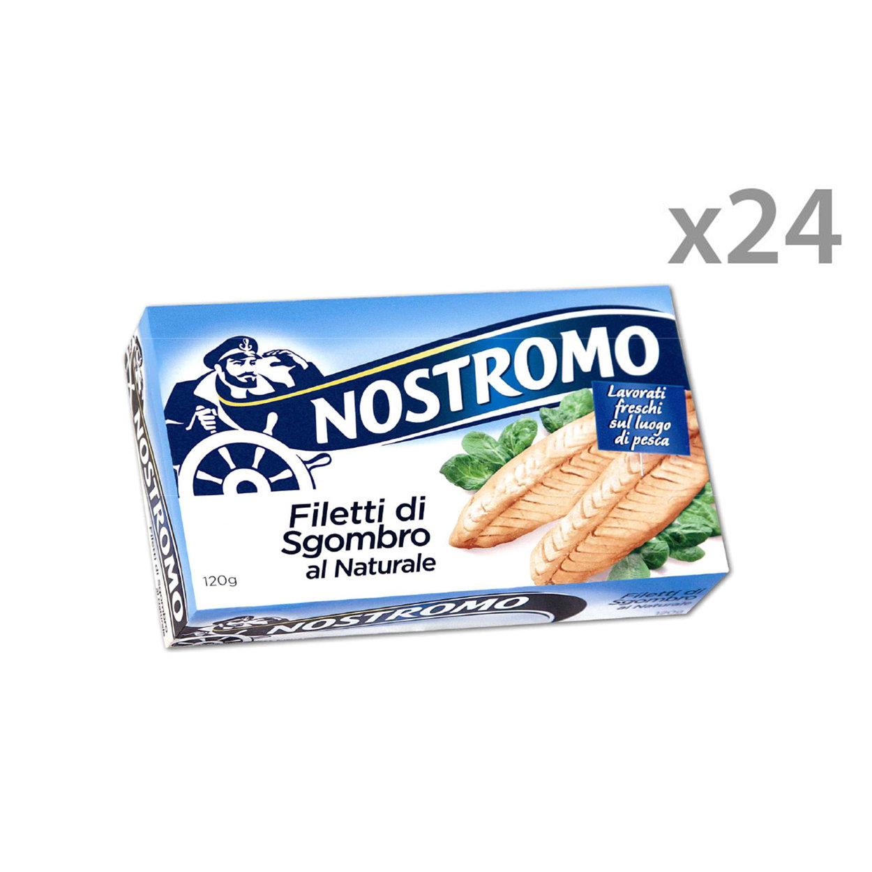 Image of 24 confezioni - Filetti di Sgombro al Naturale 120 gr