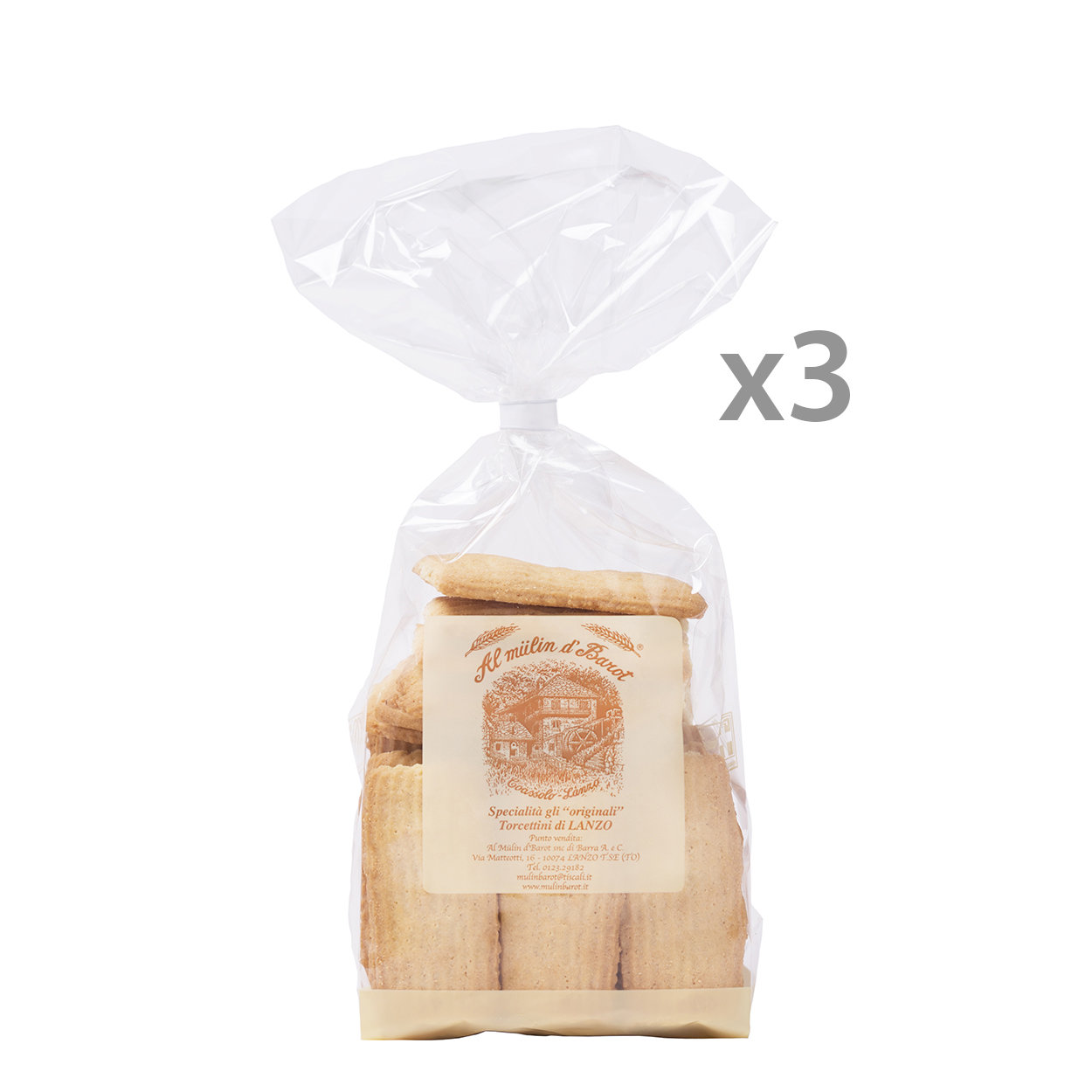 3 sacchetti - Rigatei da 400 g