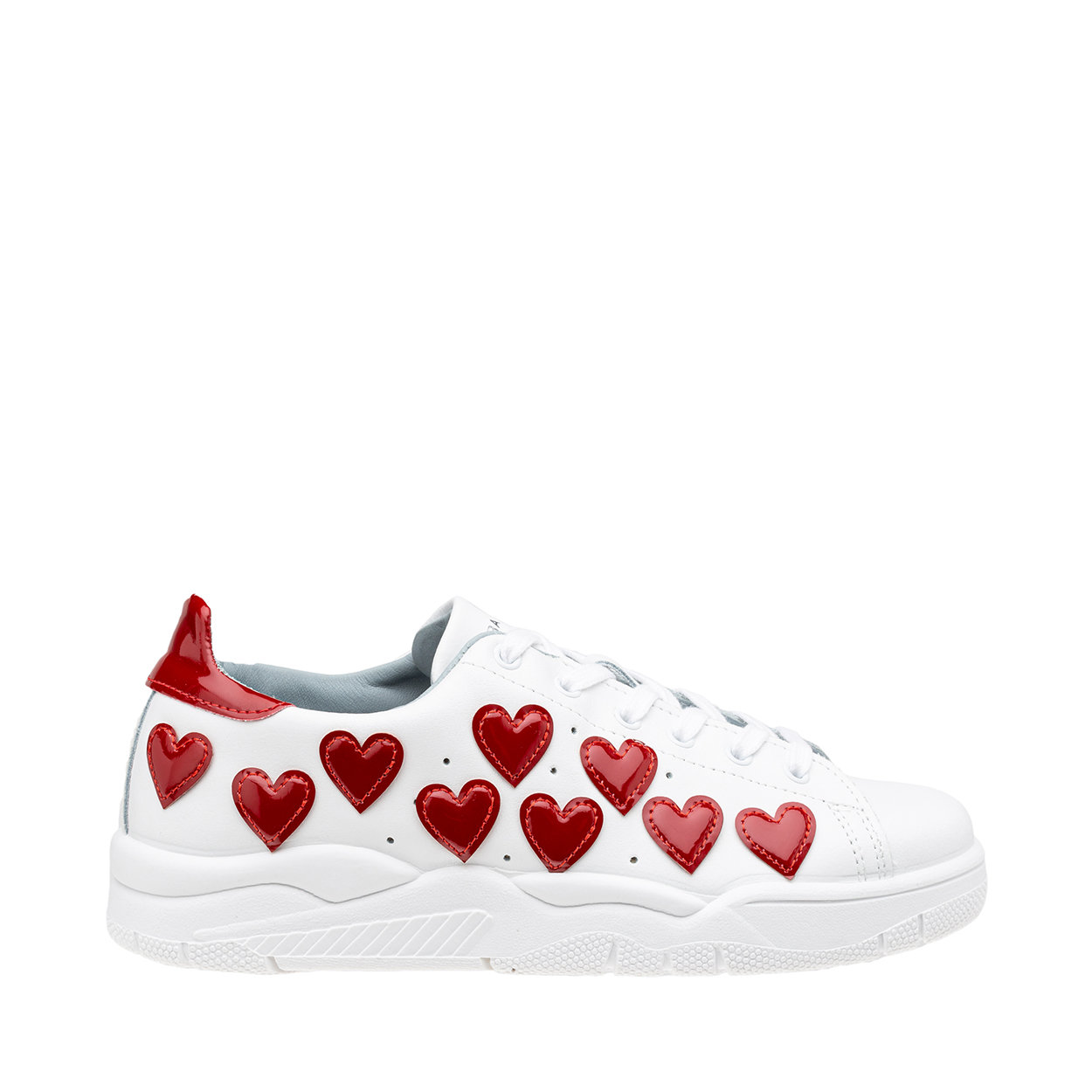 sneakers bianche e rosse