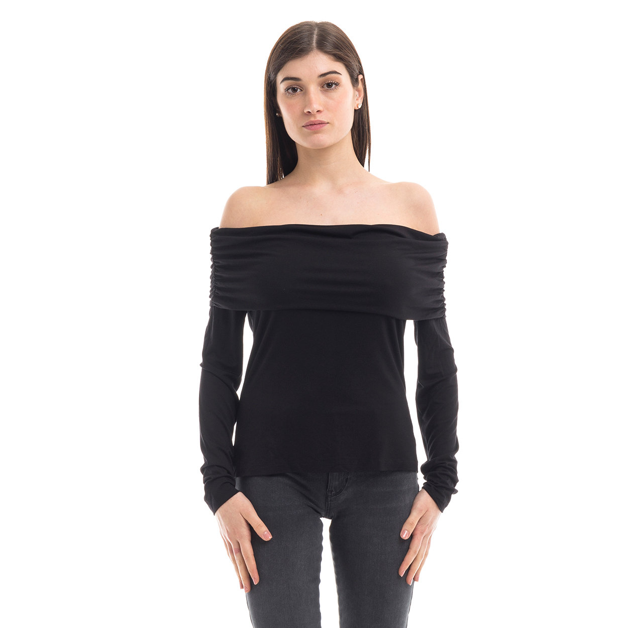 maglia scollo bardot