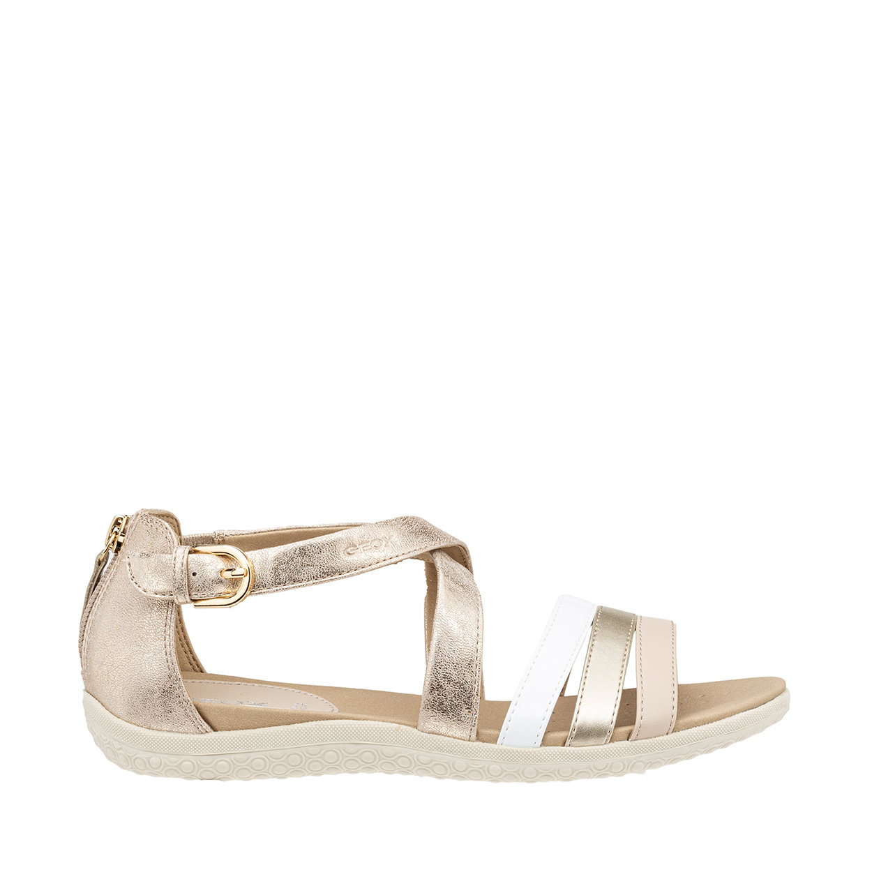 Sandalias doradas blancas - - Compra en