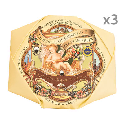 3 confezioni - Panforte di Siena IGP Margherita 250 gr
