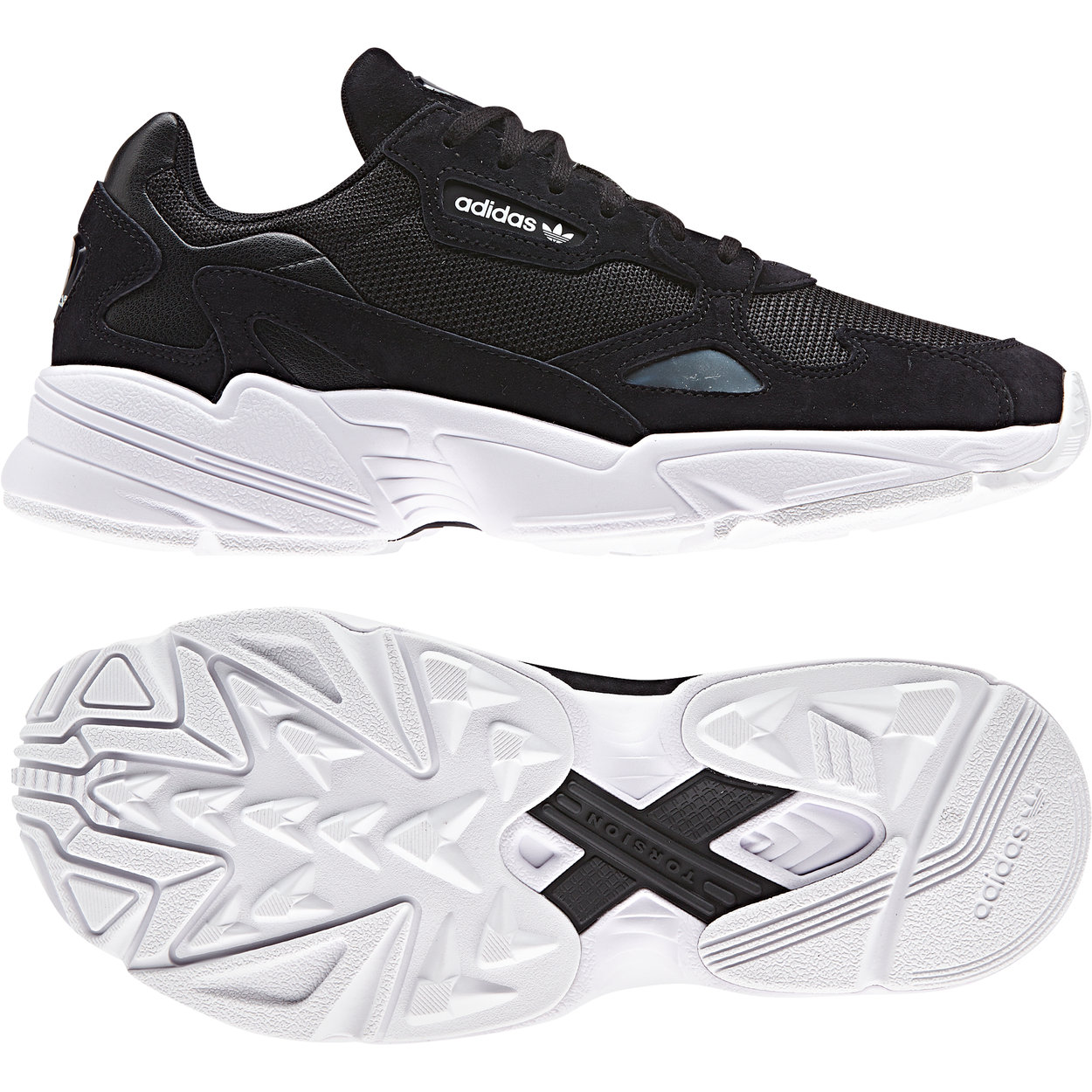 Sneaker Falcon nere con suola a constrasto - ADIDAS - Acquista su Ventis.
