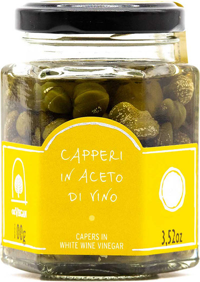 Olive e Capperi 6 vasi da 100 gr - Capperi in aceto - linea E
