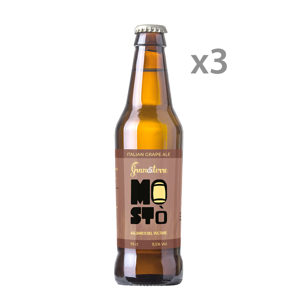 3 bottiglie - Birra Mostò 75 cl