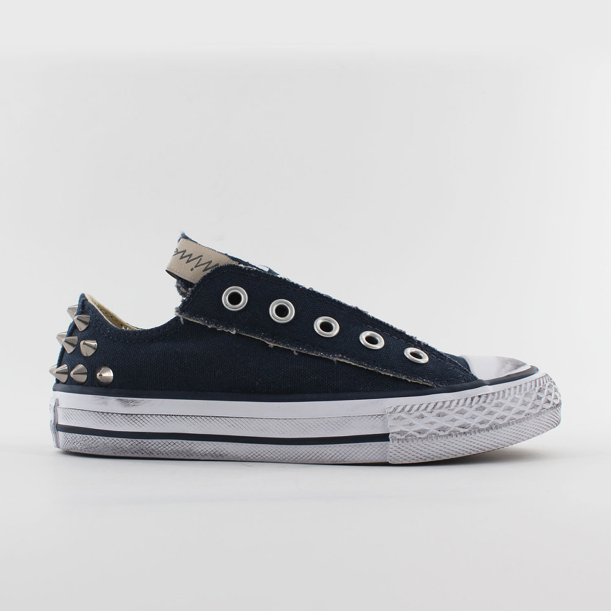 CONVERSE ALL STAR de lona lavadas con tachuelas azules Mimanera - Compra