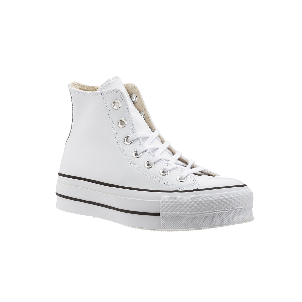 Chuck Taylor All Star Lift White Leather Top - Converse - Purchase on  Ventis.