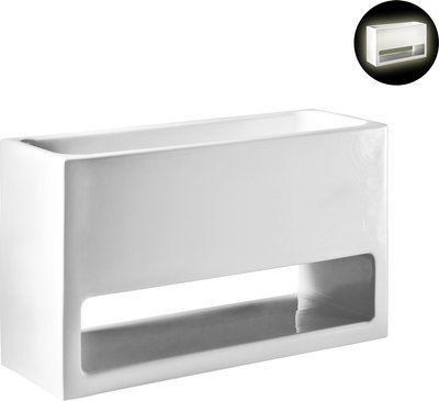 Oggetti funzionali Vaso LLUNA luminoso, colore bianco