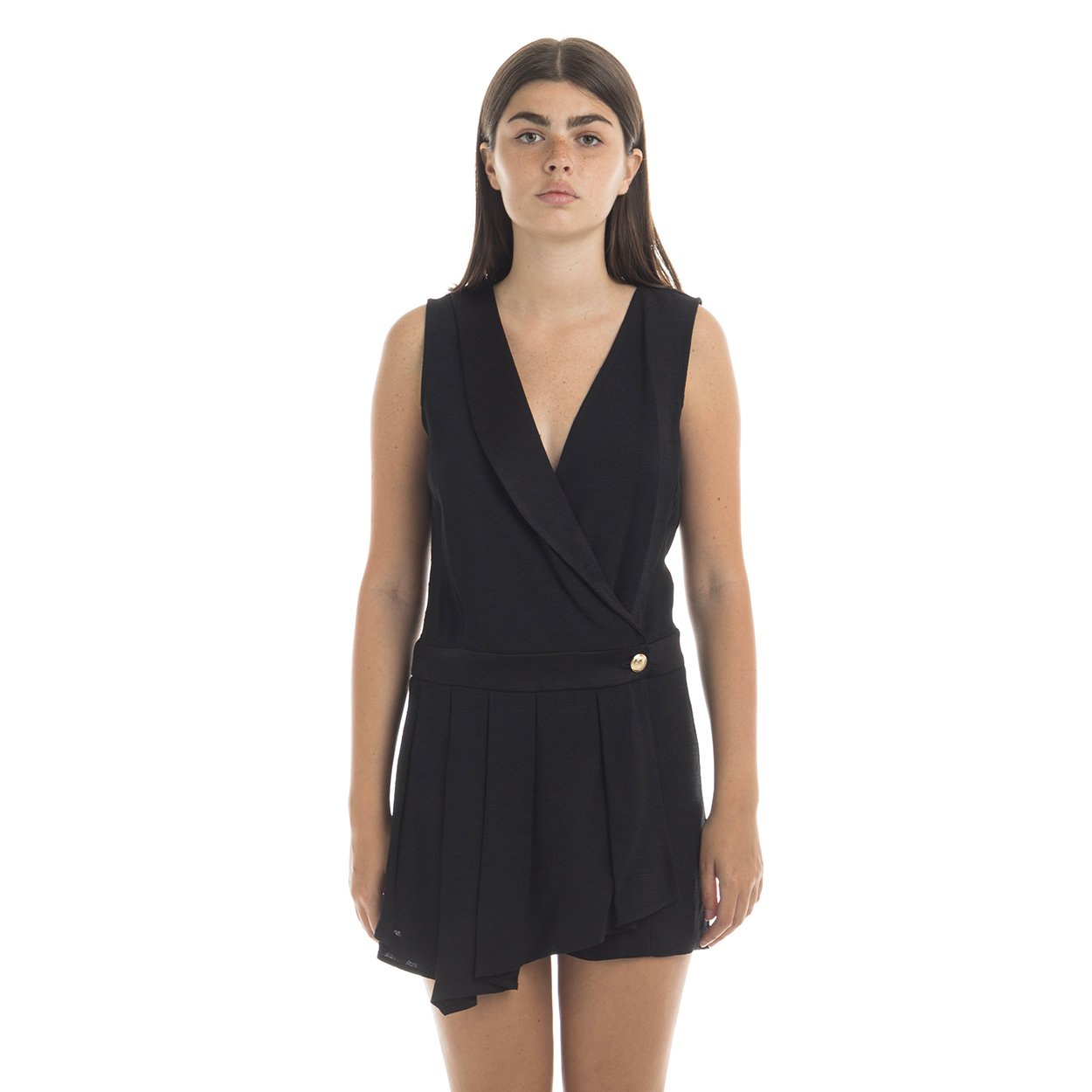 Vestido pantalón corto sin mangas con cierre de botones en el lateral -  Patrizia Pepe - Compra en Ventis.
