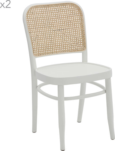 Sedie e sgabelli Set 2 Sedia SIENA bianco