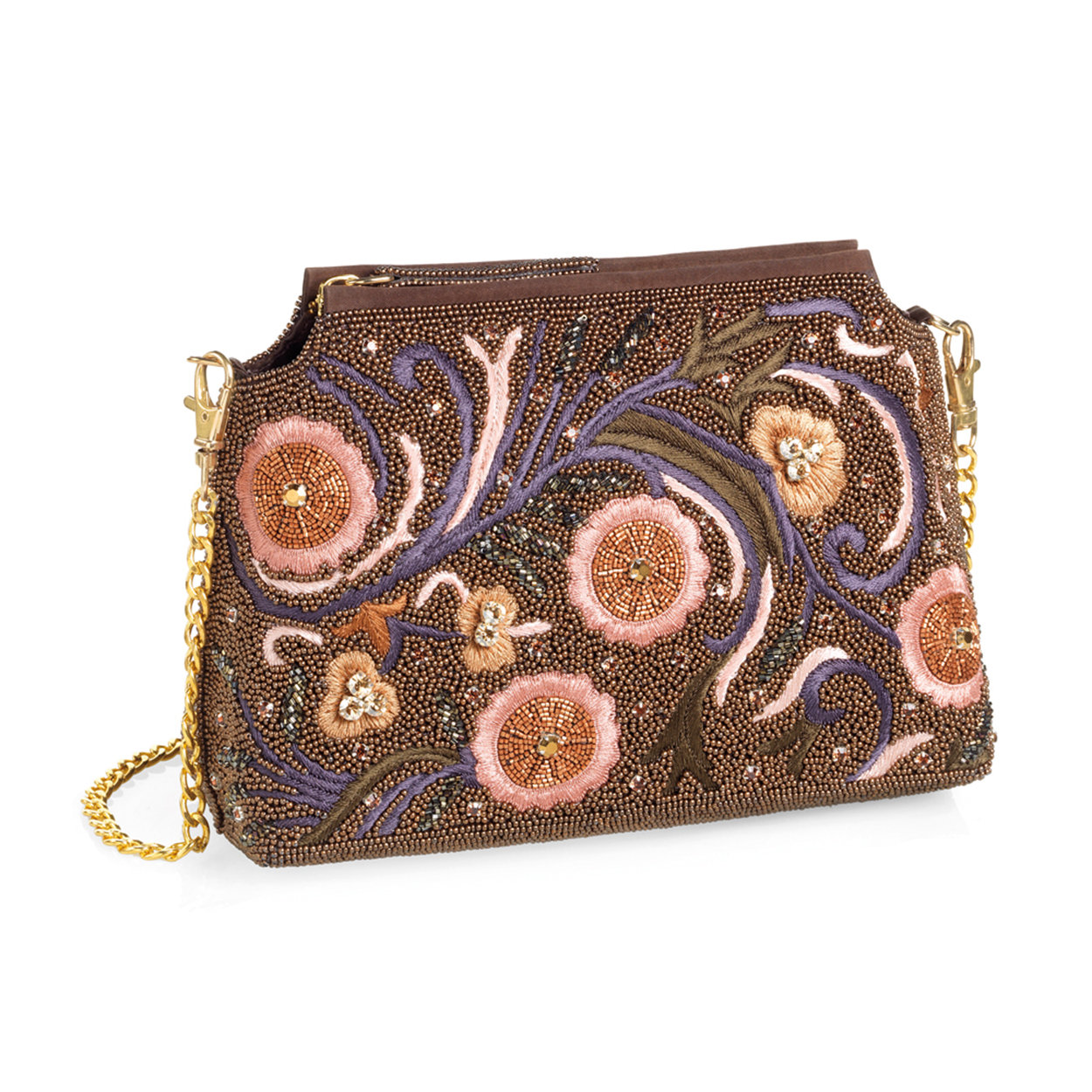 Clutch multicolor con ricami,cristalli,perline e strass - Ottaviani -  Acquista su Ventis.