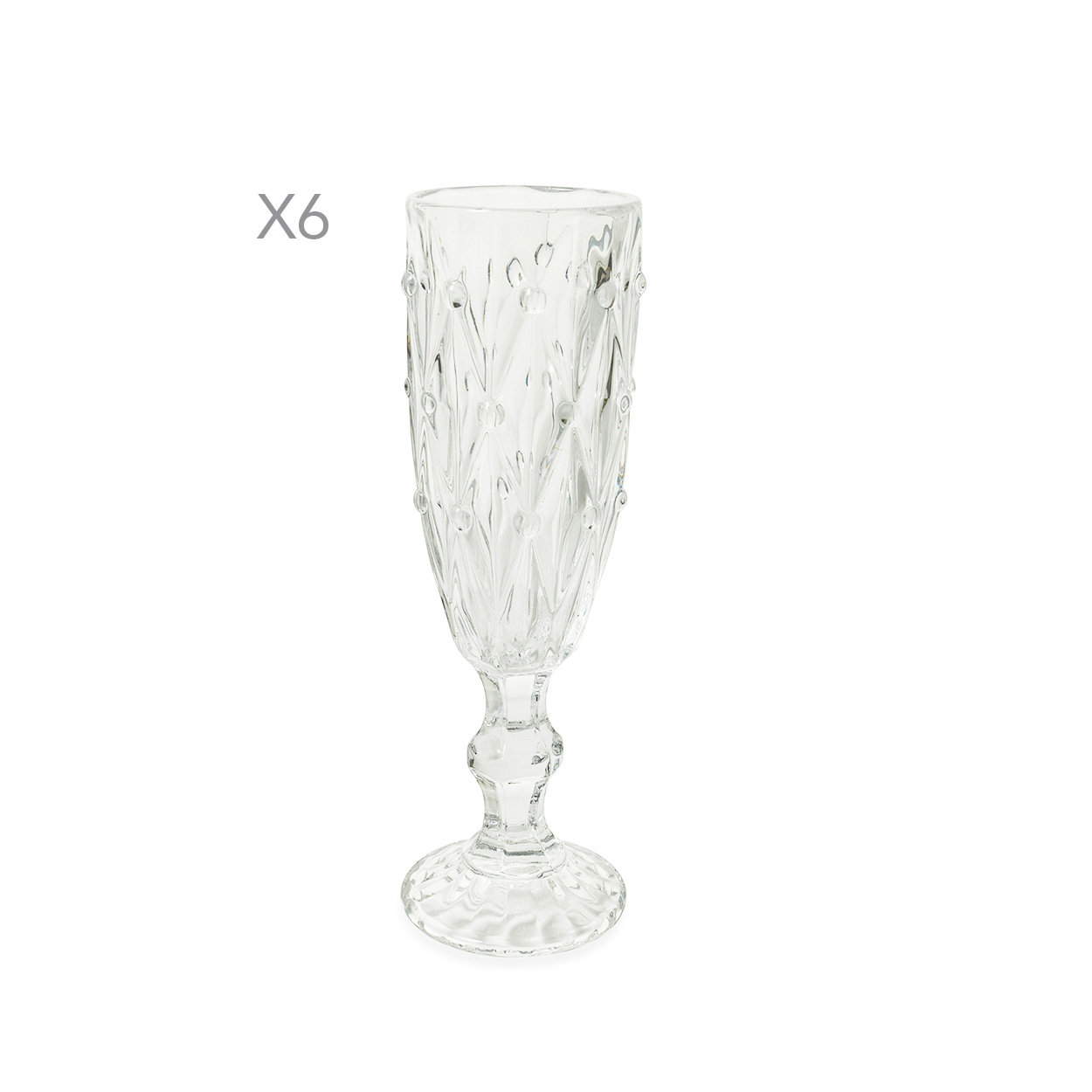 Set 6 Bicchieri Champagne Geometric Tavola Delle Meraviglie Acquista Su Ventis