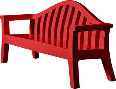 Pouf e Panche Panca GIULIETTA, colore rosso