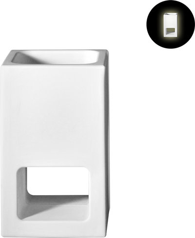 Vaso LLUNA PLENA luminoso, colore bianco