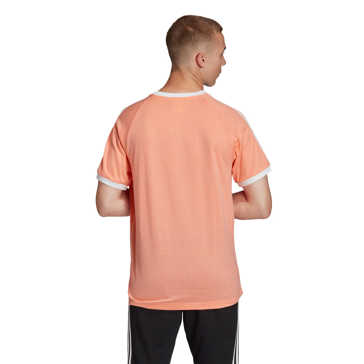 Salmon cotton logo T-shirt with side 