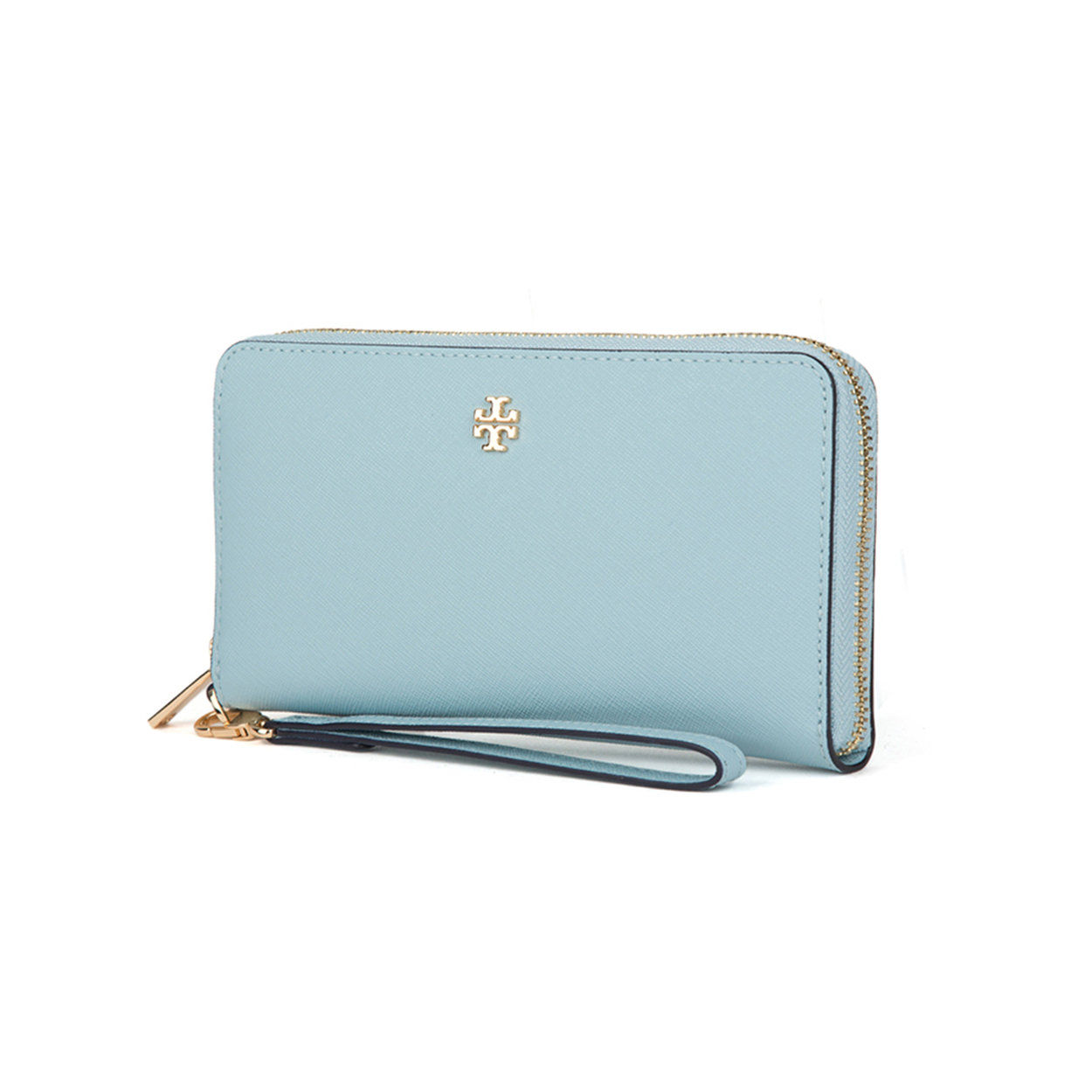 Billetera con cremallera azul claro Emerson - Tory Burch - Compra en Ventis.