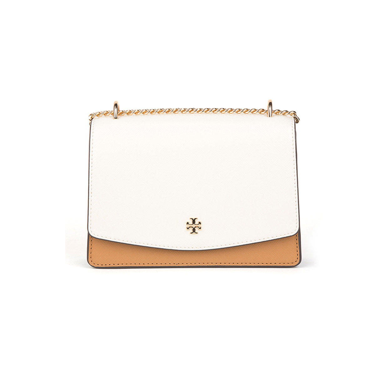 Emerson mini shoulder bag in beige and white two-tone mixed materials - Tory  Burch - Purchase on Ventis.